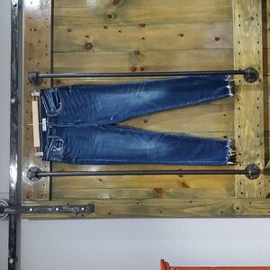 Flying Monkey Blue Denim Jeans Size 27 Stretch Frayed Hem